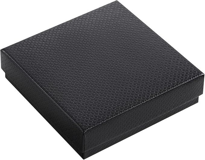 GEFTOL Jewelry Gift Boxes 96 Pack 3.5x3.5x1 Inch Cardboard Jewelry Boxes,Small Gift Boxes for Jewelry Earrings Necklaces Handmade Bangles Bracelets(Black)