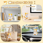 Crochet Cat Lover Gifts for Women Men, Small Funny Handmade Emotional Positive Crochet Animals Stuffed Plush, Mini Cool Cute Stuff Things Presents for Girls Boys, Fun Kitten Kitty Cat Ornament Decor