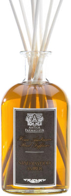 Antica Farmacista Home Ambiance Diffuser - Long-Lasting Reed Scent Diffuser - Luxury Room Freshener Gift - Sandalwood Amber, 8.45 fl oz