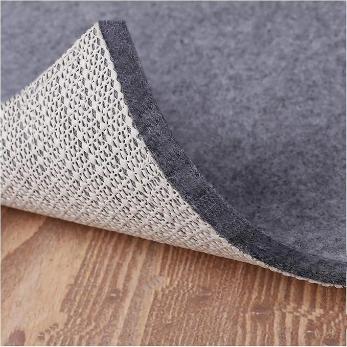 Non Slip Rug Pad Grippers - 4x6 Ft, 1/4" Thick, Felt + Rubber Double Layers Area Carpet Mat Tap, Provides Protection and Cushioning for Hardwood or Tile Floors