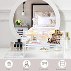SNOWSTAR 2PCS Acrylic Claw Clip Organizer Holder,360-Degree Rotating Claw Clip Holder and Storage,Hair Clip Organizer Display Clear Stand for Women and Girls