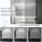 Ralbay 5 Color Temperature Brushed Nickel Bathroom Vanity Lights Dimmable Acrylic Modern LED Brushed Nickel Bathroom Wall Lighting Fixtures 3 Lights