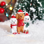 NINIPAPA Christmas Village Accessories 3 Doggy Send for Santa's Villages Cute Resin Christmas Ornaments Decoration