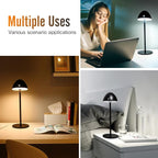 2 Pack Rechargeable Table Lamps, Cordless Bedside Touch Lamp, 3 Color Temps (3000K-6500K), Stepless Dimming, Touch Control, for Restaurant/Bedroom/Outdoor Patry/Camping