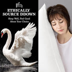 Shilucheng Goose Down Pillow Standard Size Set of 2 Pack,750+ Fill Power Luxury Hotel Quality Bed Feather Pillow for Side Back Stomach Sleepers, Soft 100% Cotton Shell（White,20" x 26"）