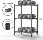 450 lbs Steel Storage Shelving 3-Tier Utility Shelving Unit Steel Organizer Wire Rack for Home,Kitchen,Office (11.8" D x 17.7" W x 26.3" H) | 450 lbs, for Home, Kitchen, Office