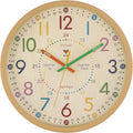 Foxtop Learning Clock for Kids - Telling Time Teaching Clock 12 Inch Silent Non-Ticking Battery Operated Kids Wall Clock for Kids Room Playroom Nursery Classroom School