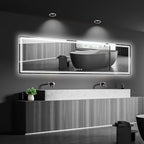 96x36 Inch LED Bathroom Mirror with Frontlit & Backlit（Independent Control）, Lighted Mirror for Bathroom Wall with 3-Color Dimmable & Anti-Fog, Vanity Mirror with Lights