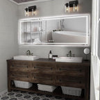 84x40 Inch LED Bathroom Mirror with Frontlit & Backlit（Independent Control）, Lighted Mirror for Bathroom Wall with 3-Color Dimmable & Anti-Fog, Vanity Mirror with Lights