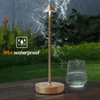 Rechargeable Cordless Table Lamp, 6000mAh LED Battery Operated Desk Lamp Touch 3 Color Stepless Dimming Portable Outdoor Waterproof Table Light for Patio/Restaurant/Dining/Home(Bronze)