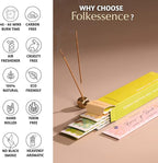 Folkulture Incense Sticks (120 Sticks) | Set of 6 Smell Like Summer Incense for Gifts, Aromatherapy | No Charcoal,Organic,Non Toxic,45 Mins Burn Time Sea Breeze, Lemon Summer Scents Insence-Sticks