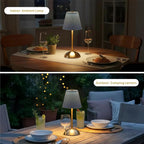 Set of 2 Wireless Cordless Lamps Rechargeable, 3CCT & Stepless Dimming, LED Battery Table Lamp with Touch Sensor Technology for Desk, Bedside, Outdoor Settings, 4.5"W x 11.5"H (Slate Blue)