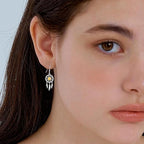 Dream Catcher Earrings for Women 925 Sterling Silver Western Earrings Dream Catcher Dangle Cowgirl Earrings Bohe Jewelry Gifts for Women