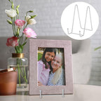 Hoteam 20 Pack Plate Stands for Display, 10 Pcs 4 Inch Metal Frame Plate Holder Display Stand and 10 Pcs 6 Inch Easel Rack for Pictures Photo Decorative Dish Collectibles Tabletop Art (White)