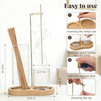 2-in-1 Glass Incense Burner with Ash Collector and Incense Stick Storage Upside Down Hanging Incense Holder, Anti-Splashing Design, Perfect for Meditation, Yoga, Spa, and Home Decoration