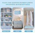 SCENTORINI Baby Powder Scented Drawer Liners, 6 Sheets Fragrant Paper Liners Non-Adhesive Paper Sheets for Home Closet, Dresser Drawers, for Home Fragrance