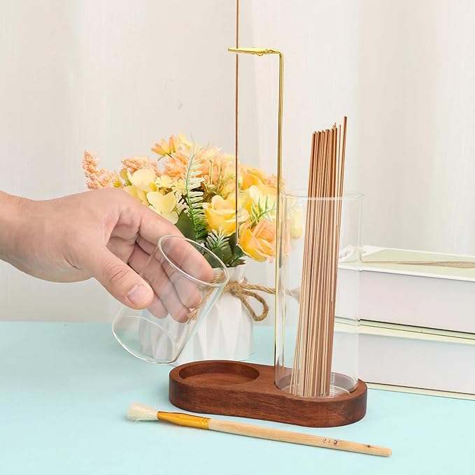 2 in 1 Incense & Candle Holder, Hanging Incense Burner, Incense Holders and Burners, Fragrance Holder Organizer with Ash Catcher for Meditation Yoga Spa Home Decor (Vintage Color)
