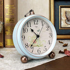 Maxspace 5.2in Desk Clock, Retro Silent Analog Clock Non-Ticking & Battery Operated with Quartz Movement,Clock Decor for Bedroom Living Room