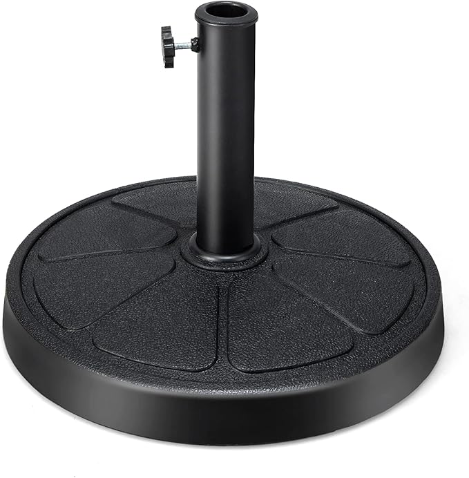 Tangkula Umbrella Base, 31 lbs Capacity Heavy-Duty Patio Outdoor Round Umbrella Stand for 9 ft Umbrella, Fit for 1.5-1.9 inches Table Market Offset Pool Umbrella, Weighted Umbrella Base