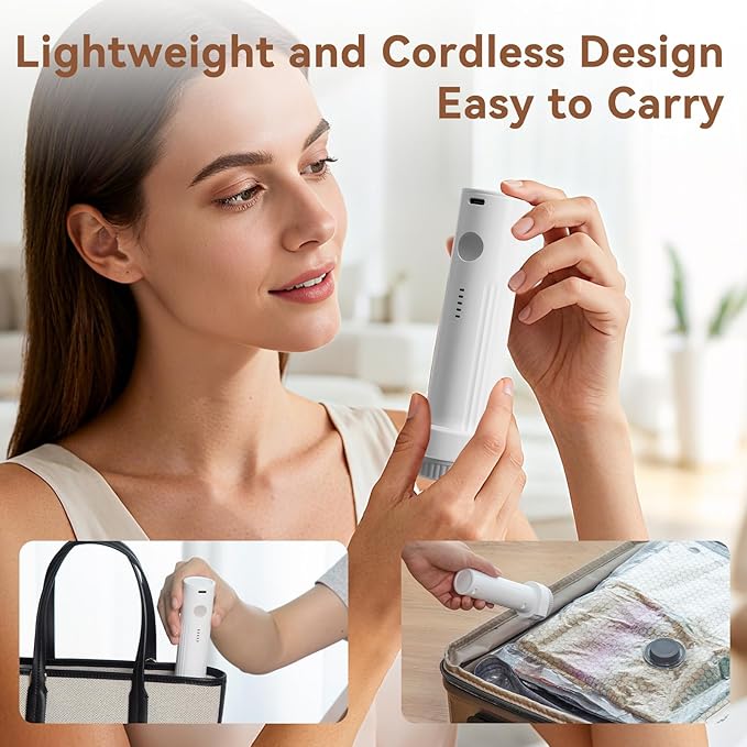 Vacuum Seal Bags for Clothing Travel，9 Combo Size with Cordless Electric Pump，Space saving vacuum bags for travel and clothing storage