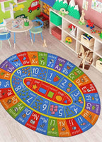 KC Cubs ABC Alphabet, Numbers and Shapes Educational Learning & Fun Game Play Area Non Slip Boy & Girl Kids Rug Carpet for Children Bedroom, Toddler Classroom & Baby Playroom Mat, Playtime Activity