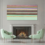 ZENPEE Green Abstract Wall Art with Wood Frame, Modern Canvas Prints Hanging Decor for Living Room, Office, Hallway, or Entryway | 24" x 48"