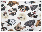 VUMIVI Dog-Head Tapestry Cartoon Pet Illustrations Cute Funny Animals Colorful Graffiti Tapestry Wall Hanging for Living Room Bedroom Dorm Classroom Aesthetic Decor W80xL60in