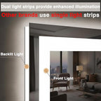 Large 84"x40" Light up Bathroom Mirror with Front Lit and Backlit, Anti-Fog Vanity Mirror with Lights, Stepless Dimmable Lighted Mirror, 3 Colors Smart Mirror (Horizontal/Vertical)