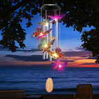 Butterfly Decorative Mobiles Gifts, Solar Butterfly Wind Chimes, Gifts for Mom, Women, Grandma, Garden Courtyard Lawn Decor, Thanksgiving Gift