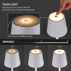 O’Bright Sandy- Cordless LED Floor Lamp for Outdoor/Indoor, Rechargeable, Water Resistant, Dimmable, Carry Light, Adjustable Height Stand Lamp for Patio, Living Room, Bedside, Table Night Lamp, White