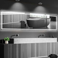 96x36 Inch LED Bathroom Mirror with Frontlit & Backlit（Independent Control）, Lighted Mirror for Bathroom Wall with 3-Color Dimmable & Anti-Fog, Vanity Mirror with Lights