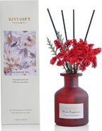 Reed Diffuser Set – Scented Diffuser with Sticks Home Fragrance Diffusers for Home Reed Diffuser for Bathroom Shelf Decor (4.06oz Gardenia White Tea)