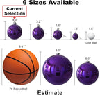 Purple 4.0" Large Christmas Balls - Christmas Tree Decoration Ornaments Shatterproof Hanging Balls for Birthday Halloween Holiday Wedding Decorations Set of 4pcs