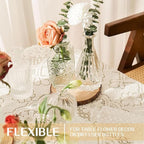 Glass Bud Vase Set of 32PCS Wedding Centerpieces for Tables,Mini Clear Bud Vases for Flowers,Small Flower Vases Suitable for Birthday Party,Anniversary,Wedding,Baby Shower (Clear, 32PCS)