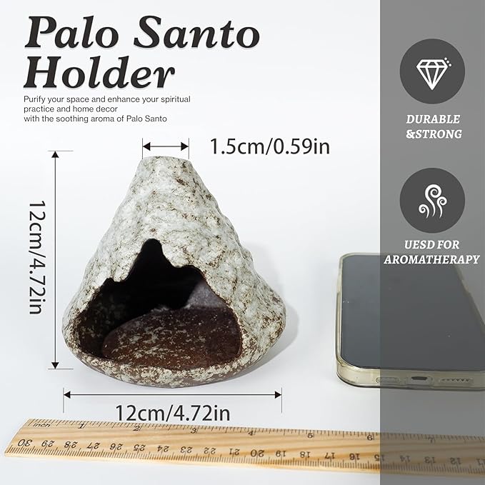 Palo Santo Burner- Zongzi Modeling Incense Holder with Ash Catcher-Perfect for Sage, Sticks, and Copal-Aromatherapy Meditation Gift for Women-Perfect for Yoga, Meditation, and Anxiety Relief