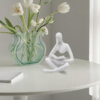 Reading Women Statue, Thinker Sculptures, Abstract Art Ornament, Modern Aesthetic Figurine Decoration, Suitable for Home Living Room Bedroom Office Shelf Table Desk Bookshelf Decor