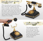 UKBW Audio Guest Book Wedding Phone, Audio Phone Guestbook, Record Audio Messages with Guestbook, Guestbook Alternative for Wedding, Birthday Party, Baby Shower, Anniversary, Engagement(Black)