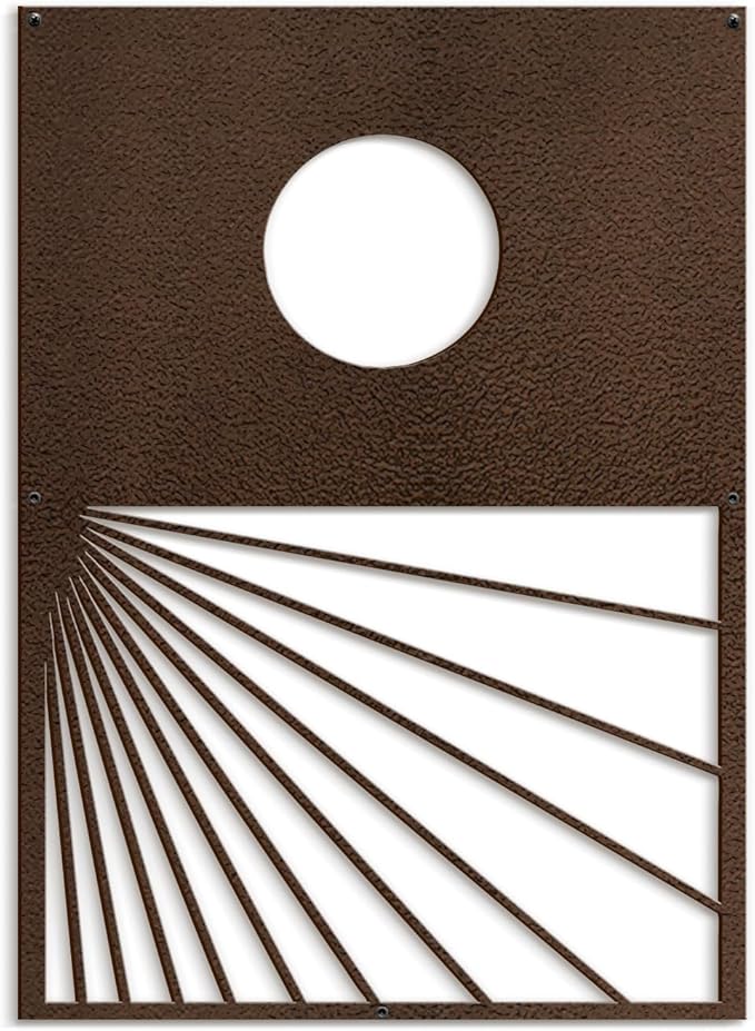 SIGNLEADER Metal Wall Art Decor Geometric Circle Abstract Shapes Modern Abstract Wall Sculpture Hangings Home Decoration for Living Room, Bedroom, Bathroom, Kitchen, Outdoor - 24" Bronze