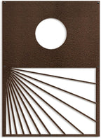 SIGNLEADER Metal Wall Art Decor Geometric Circle Abstract Shapes Modern Abstract Wall Sculpture Hangings Home Decoration for Living Room, Bedroom, Bathroom, Kitchen, Outdoor - 24" Bronze