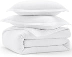 Bedsure Cotton Duvet Cover King - 100% Cotton Waffle Weave Bright White Duvet Cover King Size, GentleSoft™ and Breathable Bedding Set for All Season, 3 Pieces, 104"x90"
