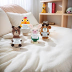 5 PCS Emotional Support Positive Chick, Deer, Otter, Pig, Bear, Stress Relieving Handmade Crochet Animals, Collectible Dolls Decorative Gifts for Friends and Family