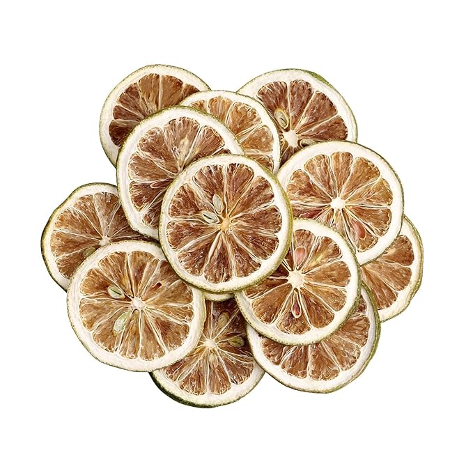 iGAOZM Dried Lime Slices,3.52OZ/100g,Dehydrated Dry Lime For Cocktails,No Additives,No Sugar Added,Dried Fruit Citrus slices For Margarita Garnish,Tea & Drink,Baking & Decoration