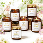 Candles for Home Scented - 6 Pack 42oz Soy Candles with Lavender, Coconut, Jasmine, Sage, Lilac Blossoms, Sweet Pea, 300 Hour Long Lasting Aromatherapy Candles Gift Set for Women, Christmas, Holiday