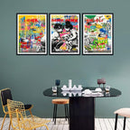 Novatique Banksy Wall Art Abstract Pop Art Wall Decor Street Art Graffiti Poster Print Colorful Graffiti Wall Art for Teenager Room Decor,16" x 24" x 3pcs