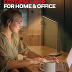 Honeywell LED Desk Lamp - HWT-H2 Sunturalux™ Eye-Caring Foldable Desk Light with USB A+C Dual Charging Port 4 Color Modes Dimmable Table Lamp for Home Office Bedroom Reading Study Work - Black