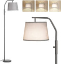 SUNMORY Floor Lamps for Living Room, 12W Bulb Included, Tall Lamp for Bedroom with Adjustable Head, Modern Standing Lamp, 0-100% Dimmable Arc Floor Lamp for Dining Room Office Nursery, Galaxy Gray
