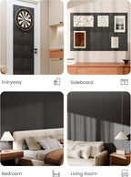 Bumusty Large Cork Board 36" x 24" Alternative - 6 Pack Felt Wall Tiles with 40 Safe Removable Adhesive Tabs, 30 Pushpins, Cork Boards for Walls Pin Board Bulletin Board Office Decor (Charcoal Gray)