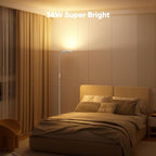 36W LED Floor Lamp, Upgrade Super Bright Standing Lamp, Modern Stepless Dimmable Torchiere Tall Lamp with Remote Control, 350°Rotating Head Reading Floor Lamp for Living Room, Bedroom, Office