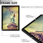 100% Solid Wood 10x12 Picture Frame Set of 3, Black Frame for 10 x 12 Inch Picture Poster Photo, Light Weight 10 by 12 HQ Matte Black Frame for Wall - 3 Pack/Black/10 x12