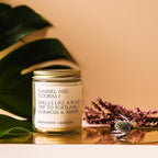 Anecdote 'Flannel & Fedoras' Coconut Soy Wax Candle Jar | Premium Hand Poured & Long Burning | Oakmoss & Amber Scent | Phthalate-Free | for Home, Office, Gift - 7.8 Oz